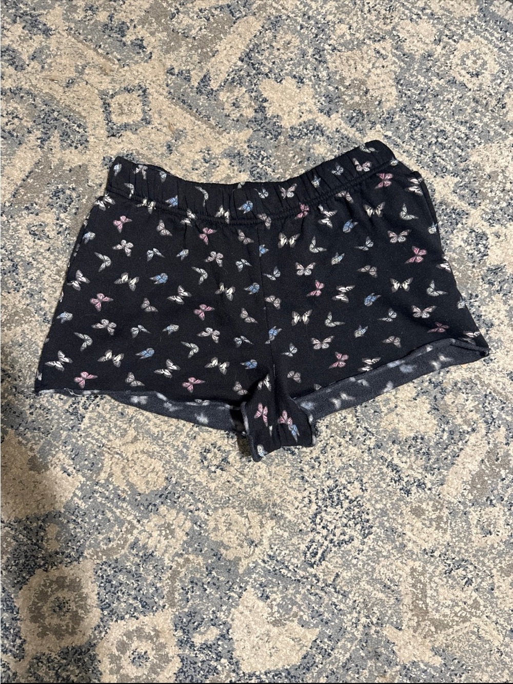 Women’s Black Butterfly Sleep Shorts